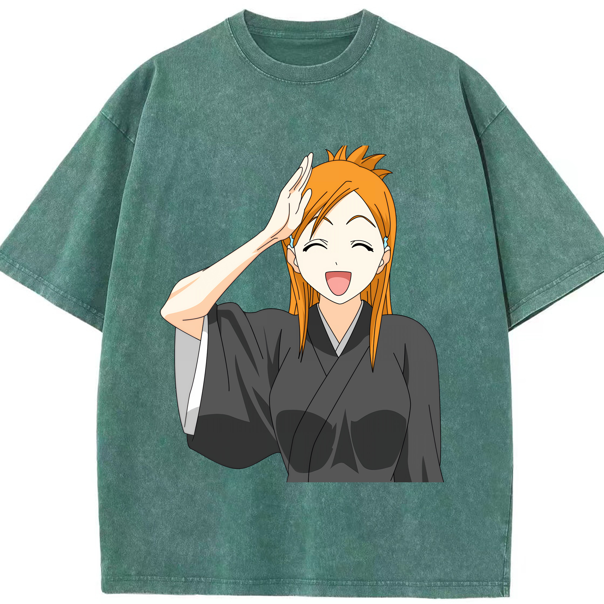 （画像用） ブリーチ 井上織姫（いのうえおりひめ） BLEACH Inoue Orihime 綿100% ヴィンテージ風 半袖Tシャツ（フロントプリント）